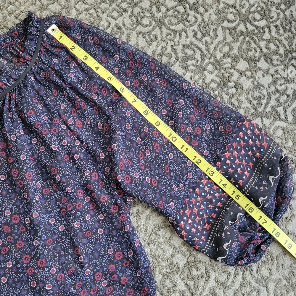 Joie Boho 100% Silk Blouse Size M - Picture 6 of 8